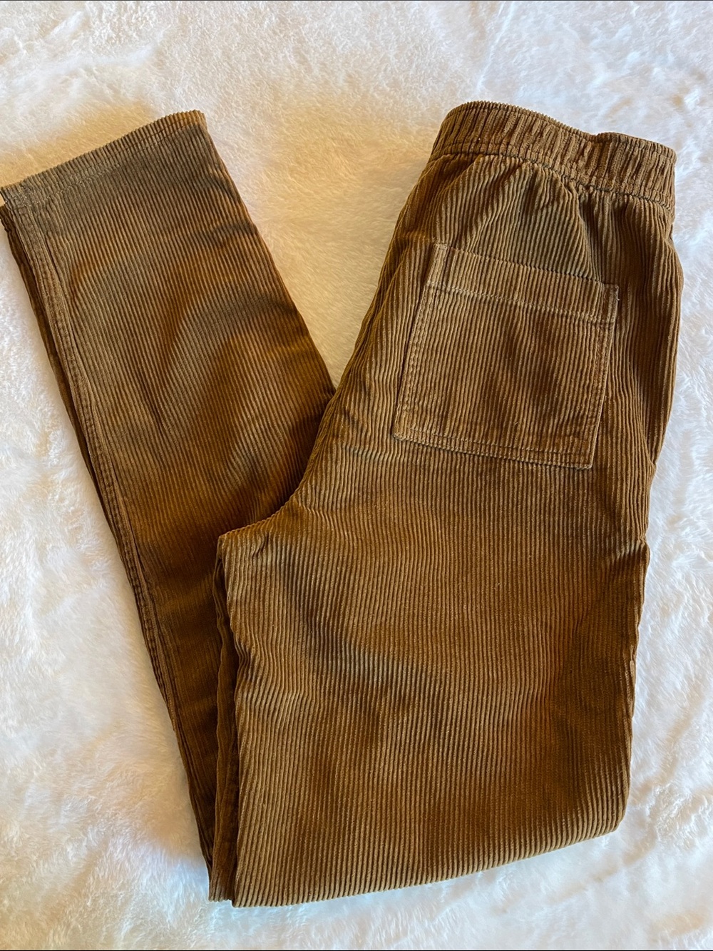 Old Navy Brown Corduroy Boys Pants with Elastic Waist SZ 18 - Picture 5 of 5